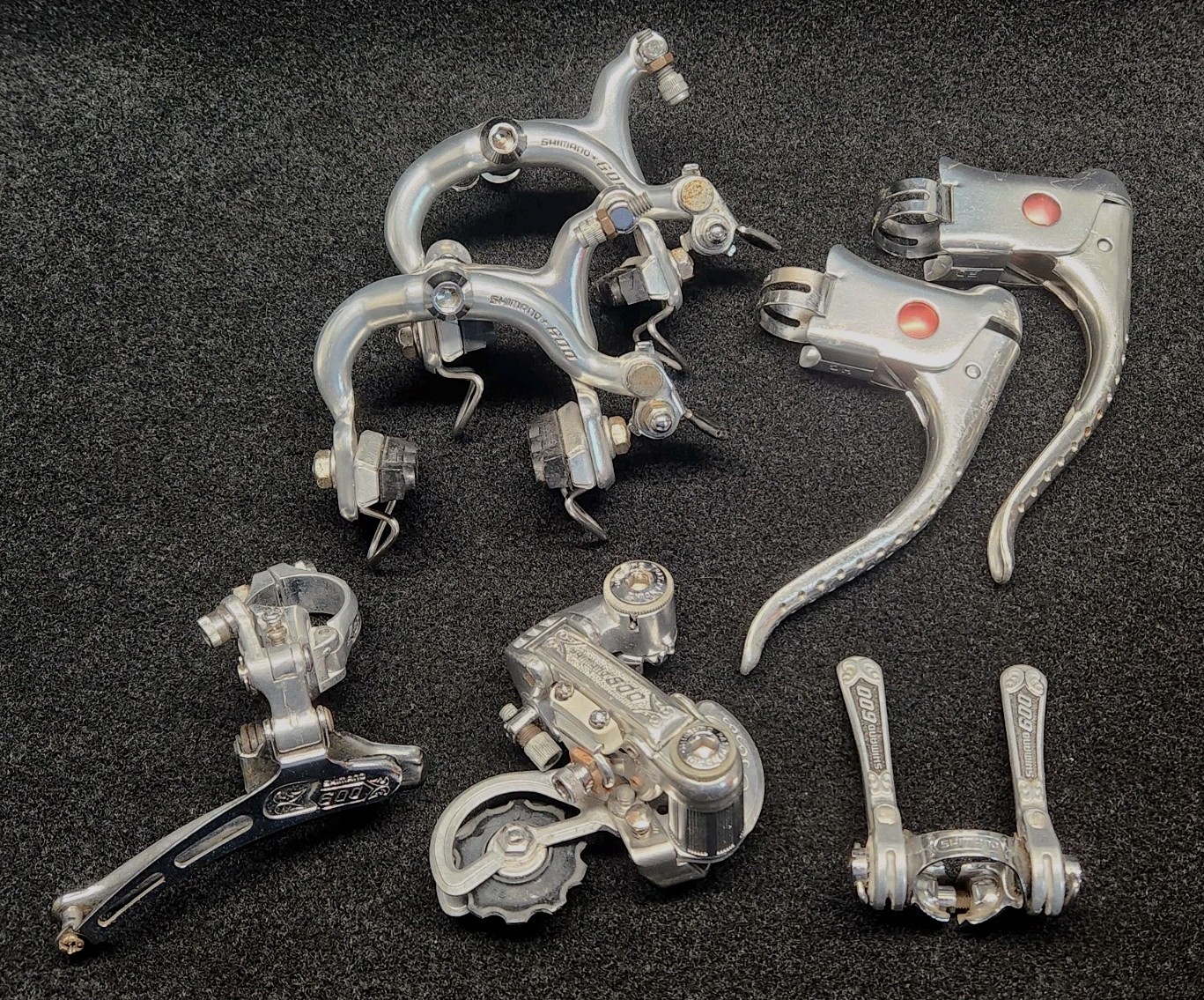 Shimano 600 Arabesque Mini Groupset (Brake Set, Derailleurs, Downtube shifters)