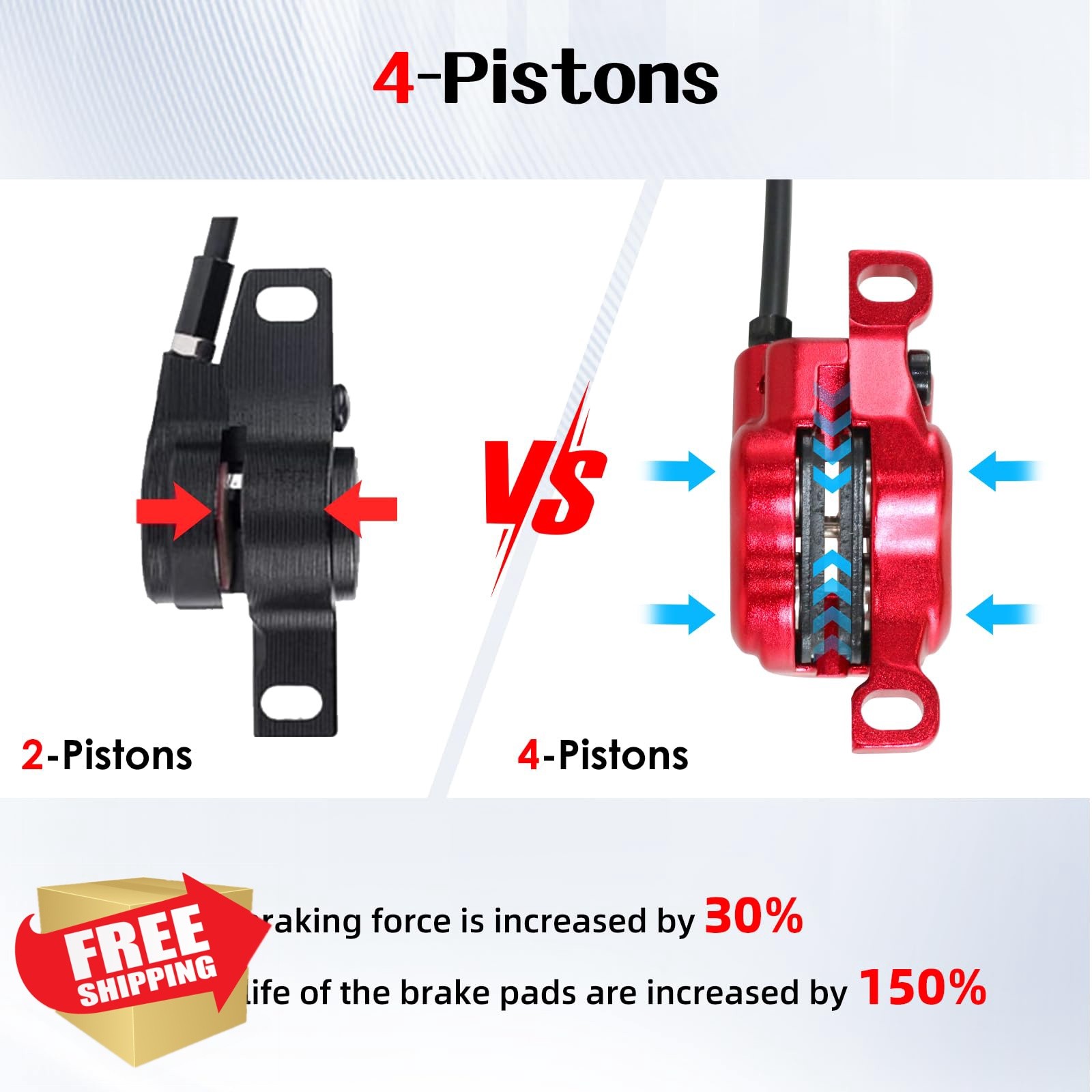Liuceny HB876E Red Hydraulic Disc Brakes
