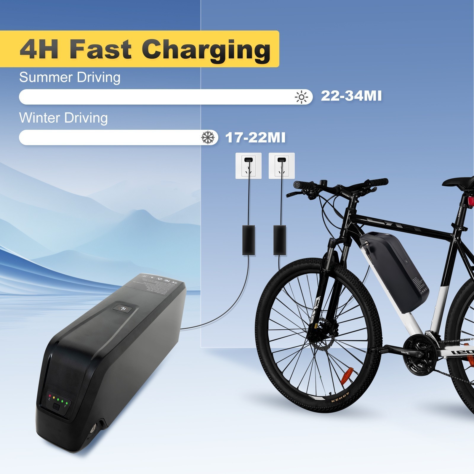 Electric Bicycle 48V 10A/15A/20A Hailong Lithium Ebike Battery 0-1500W4Pin/5Pin.