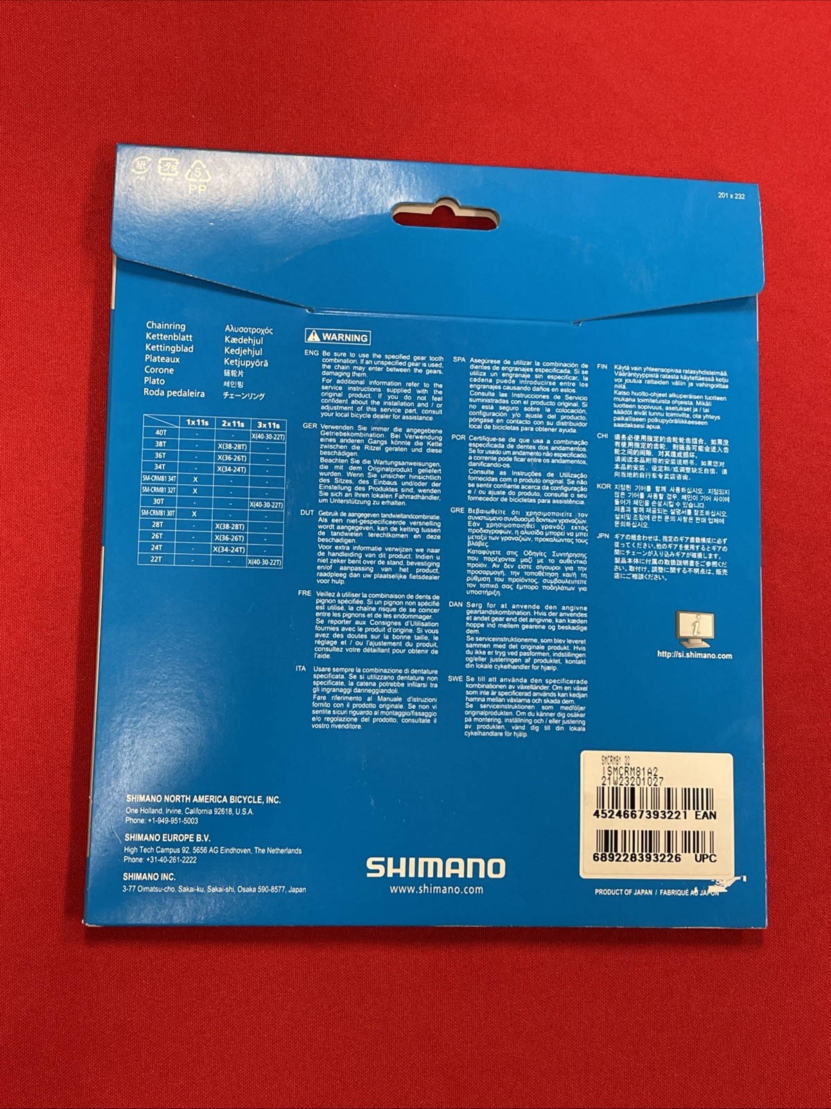 Shimano XT M8000 32t, 96mm BCD, 1×11 Chainring Mountain Narrow Wide 1x NEW