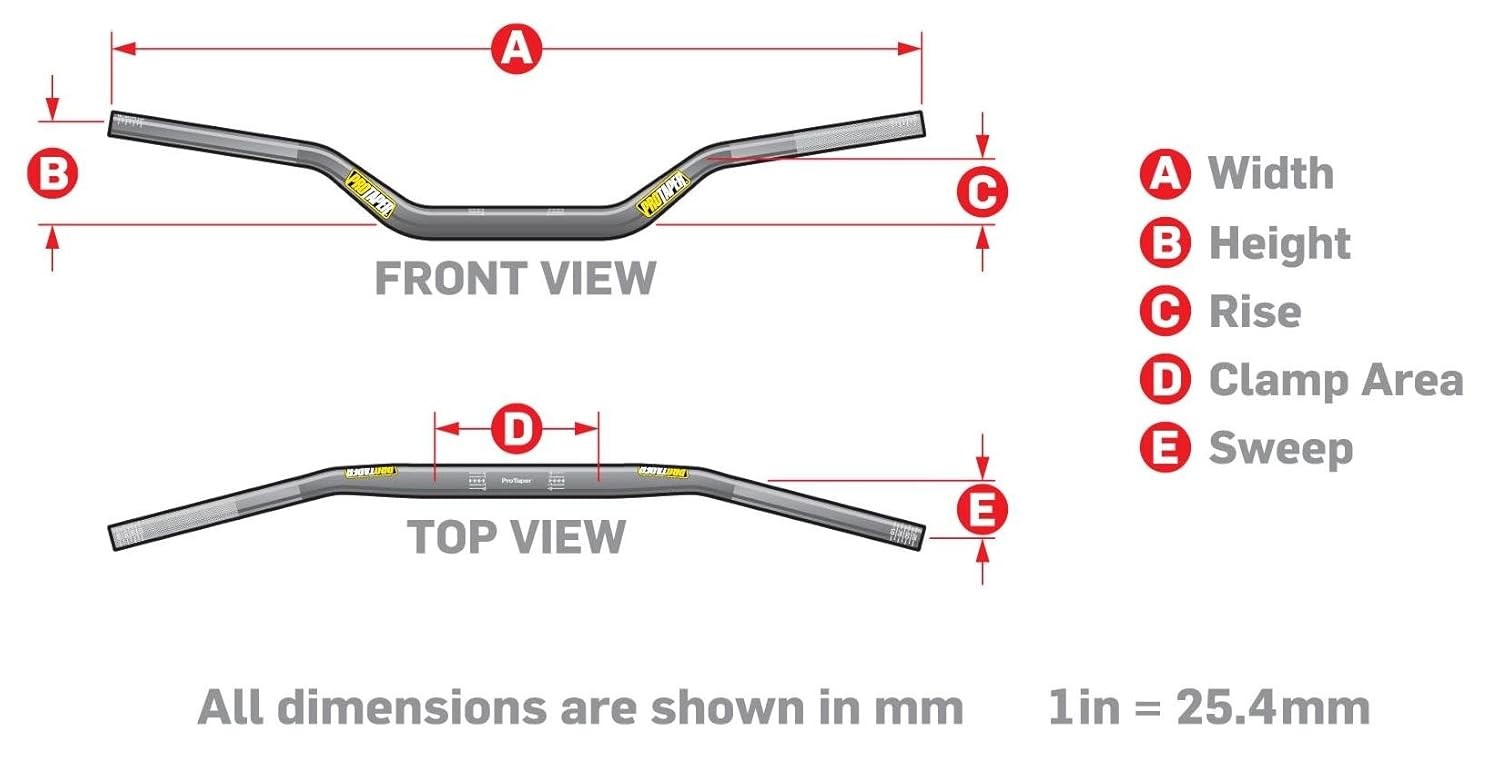 Pro Taper SE Series 7/8 Standard Motorcycle Handlebars CR High Jet Black