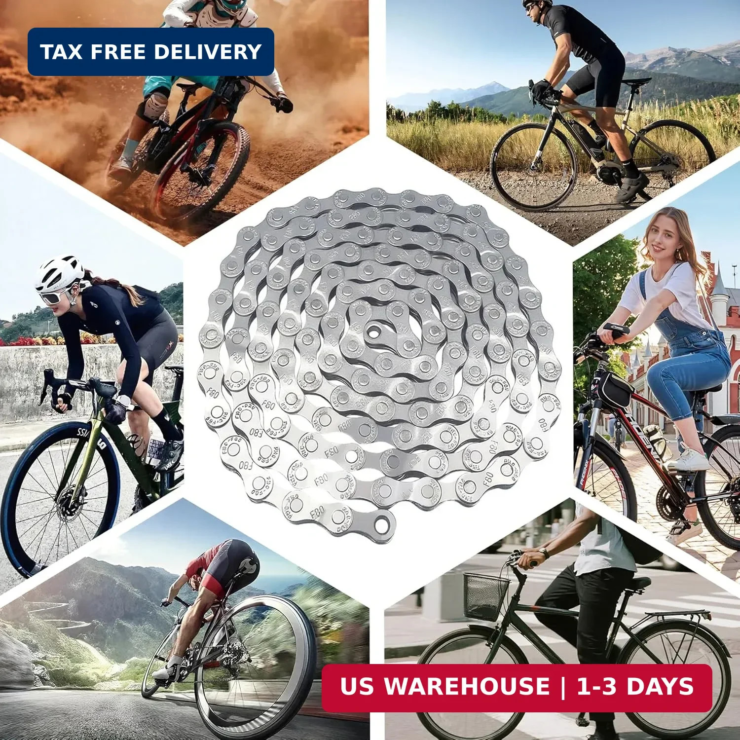 6/7/8/9/10/11/12 Speed Bike Chain – High-Strength, Durable & Smooth-Shifting for