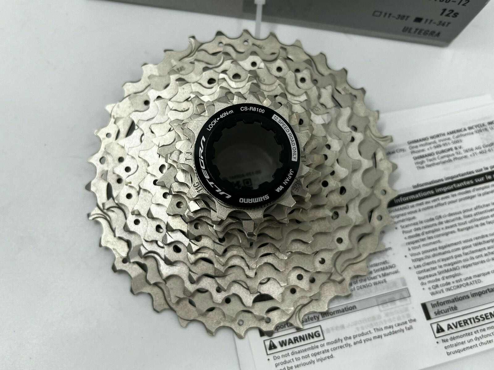 Shimano Ultegra CS-R8100 / CS-R8101 12-Speed 11-34T Road Cassette Sprocket