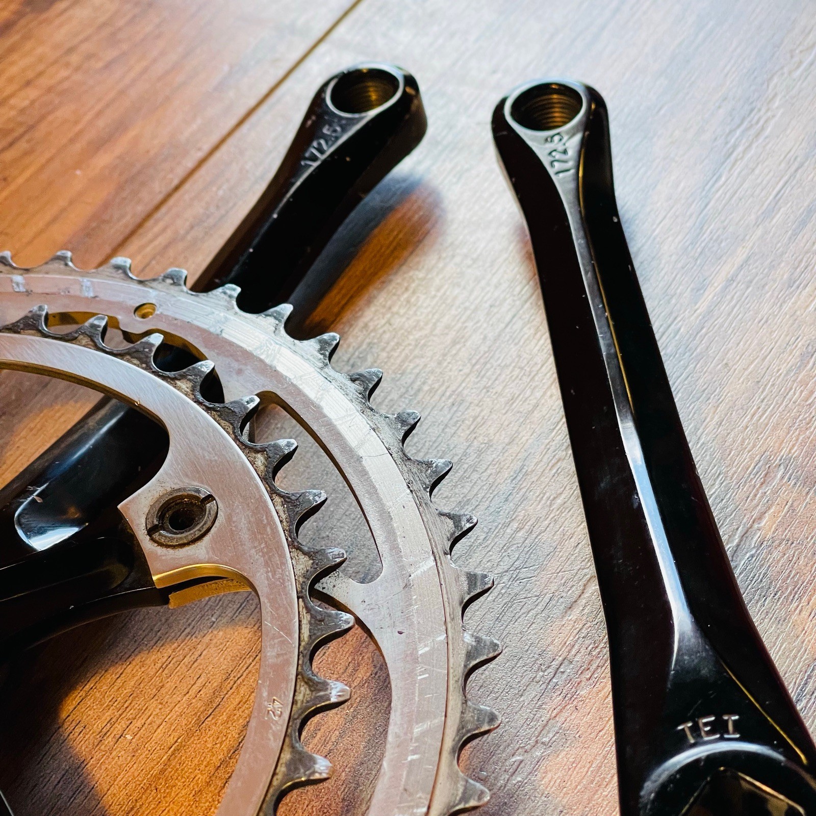 Rare Grafton Joystix CNC Double Road Cranks 172.5 130 BCD Square Taper Black