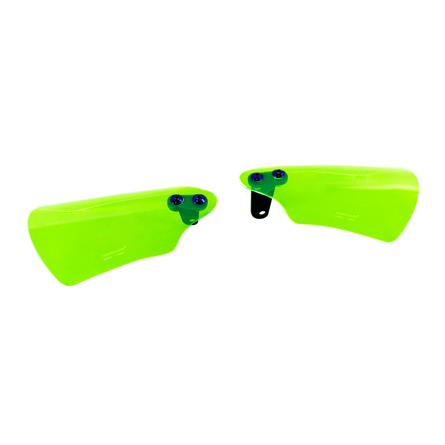 Green Acrylic Hand Grips Protector Windshield For Harley Softail Dyna Touring