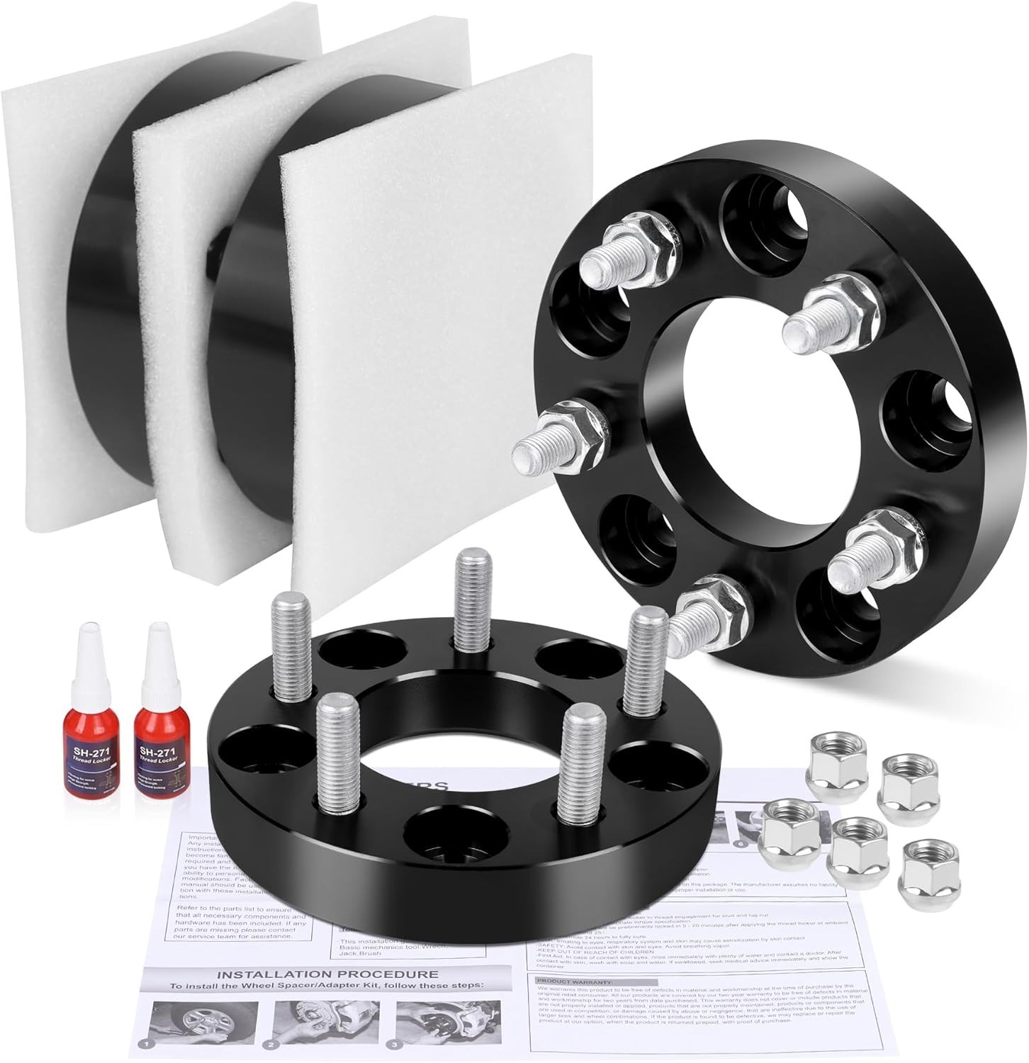 Wheel Adapters, 1inch 5×114.3mm to 5×120.65mm Wheel Adapter 5×4.5 to 5×4.75