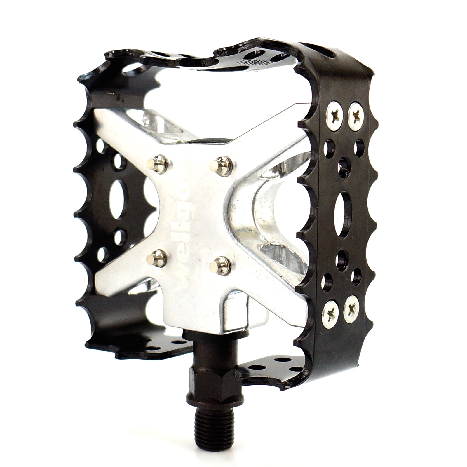 Wellgo BMX MTB Bear Trap Old school Bike Pedal 9/16″ or 1/2″ Black Blue Red Gold