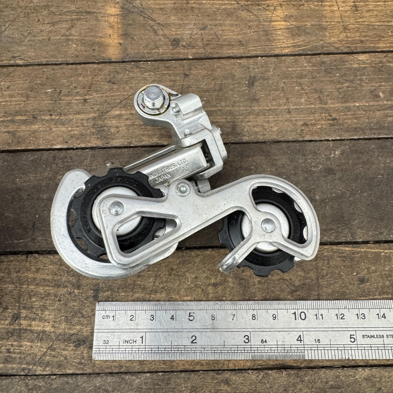 Vintage SunTour VX-S Rear Derailleur NOS New Japan Bike Silver Maeda 1970s Chimo