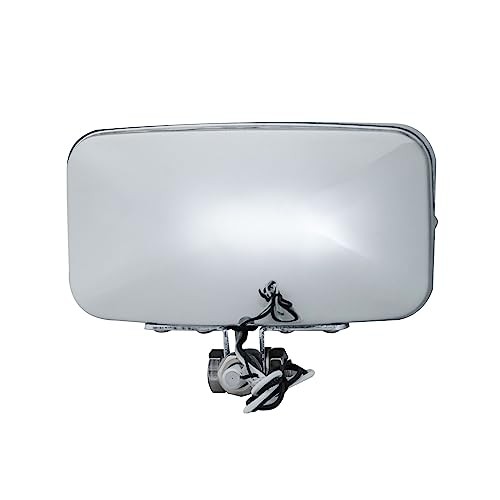 Vintage Motorcycle Headlight 6.5″x 3.5″ Upgraded LED 1025 chrome amber lens