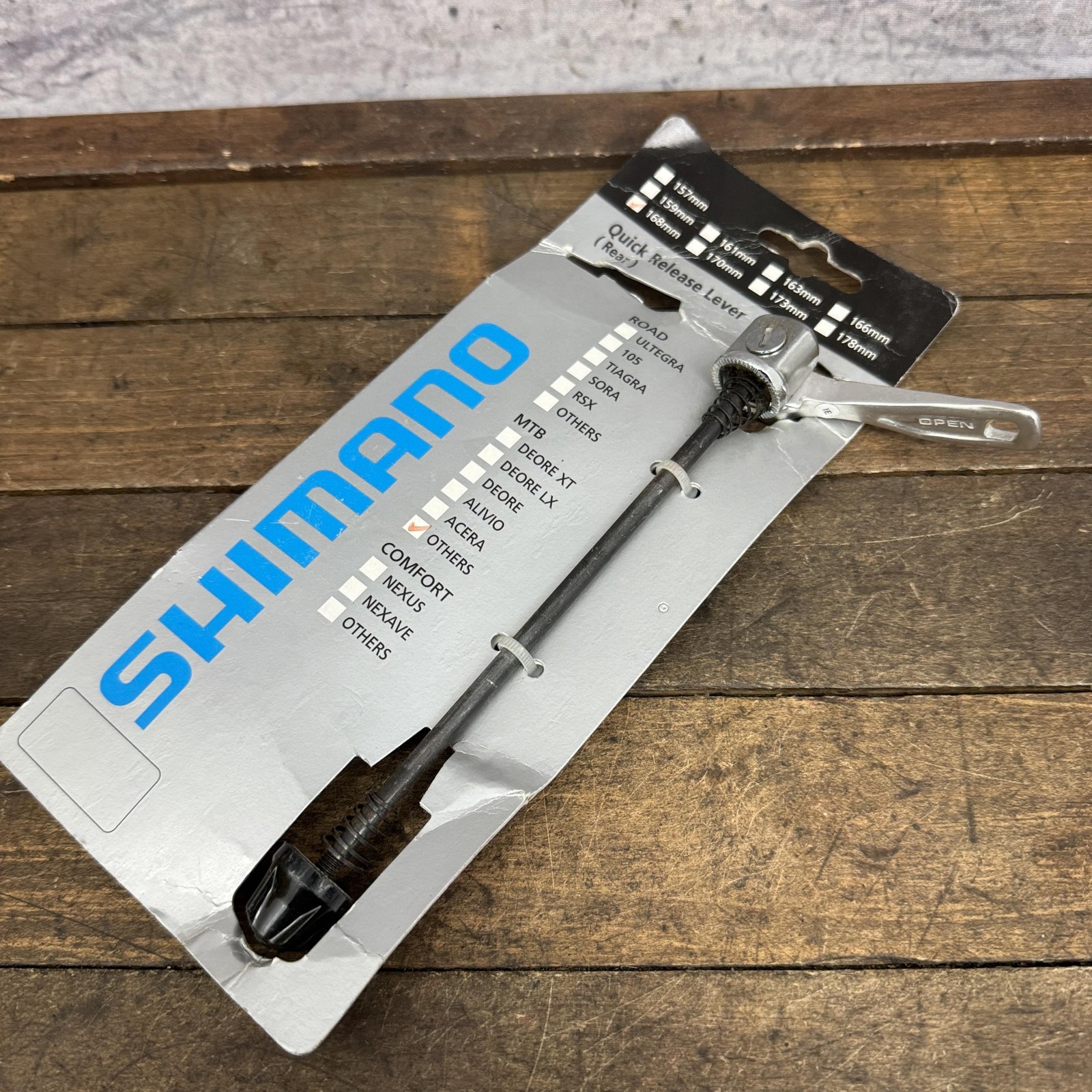 Vintage Shimano FH-MC12B Rear Quick Release Skewer 168mm Long Bike Silver Steel