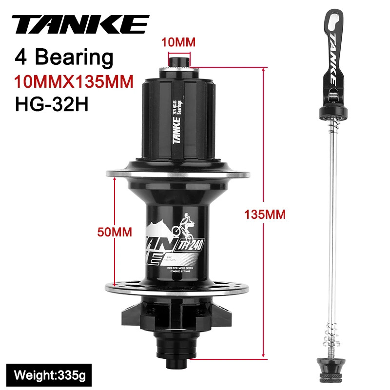 Mountain Bike Disc Brake Sealed Bearing Hub 6 Claw 108 Clicks 32H Quick Release