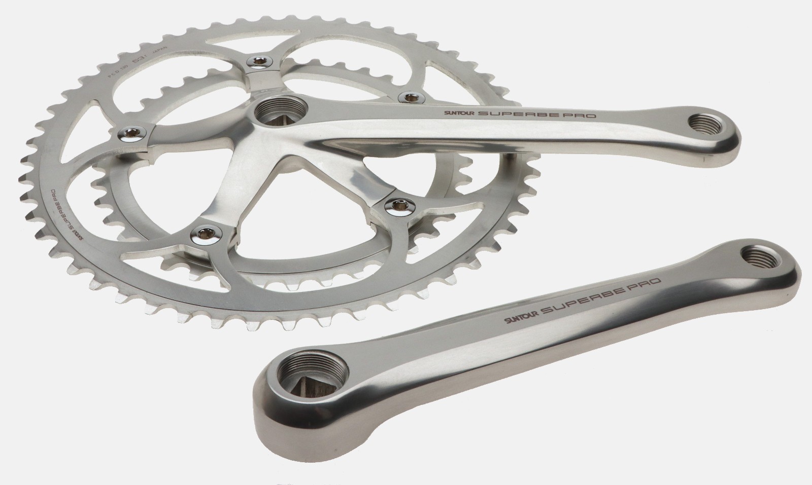 Sun Tour Superbe Pro CW-SB10 Crankset 8 Speed 170mm 53/39 Silver NOS NEW