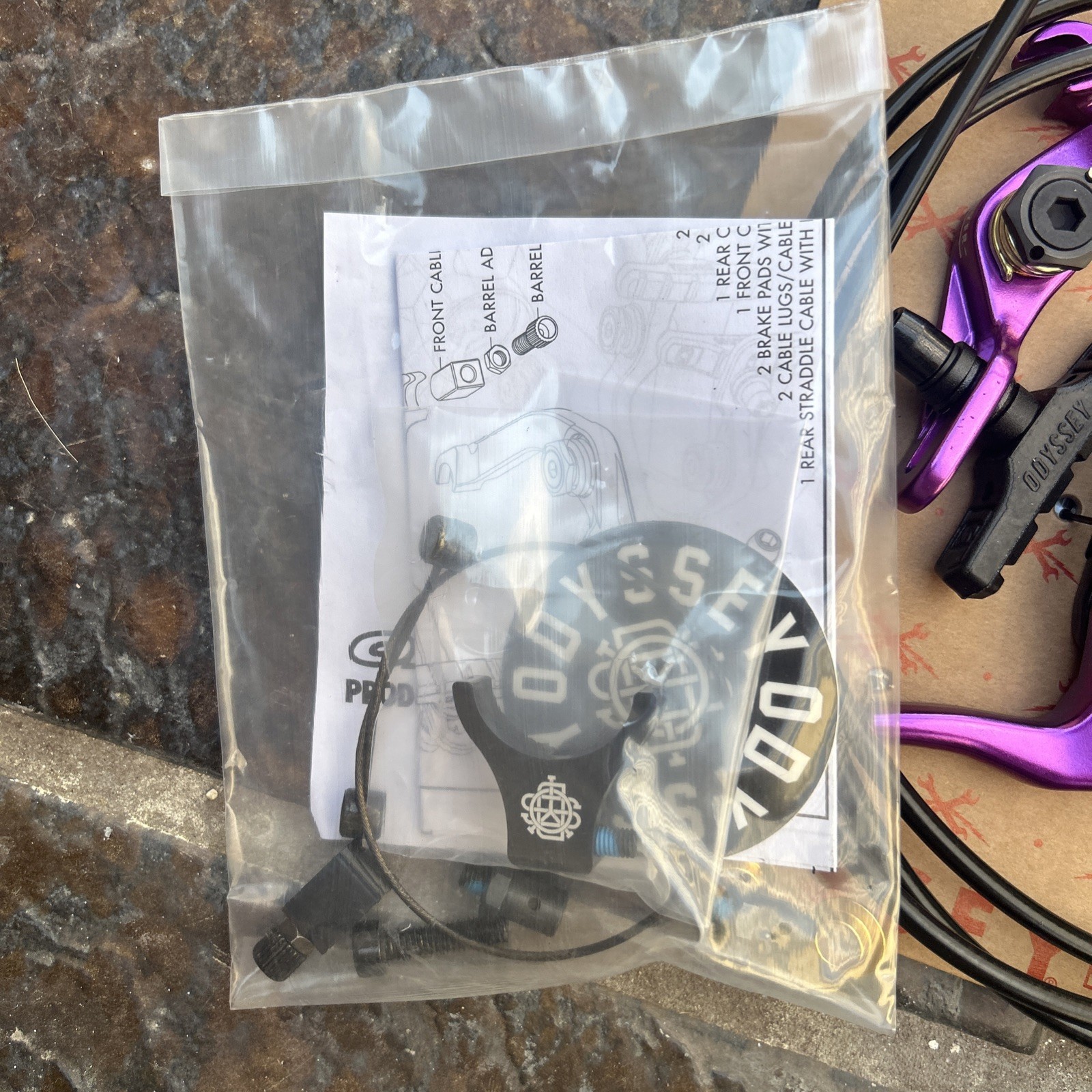 ODYSSEY BMX EVO 2.5 BICYCLE U-BRAKE KIT PURPLE / BLACK LIMITED EDITION SUNDAY
