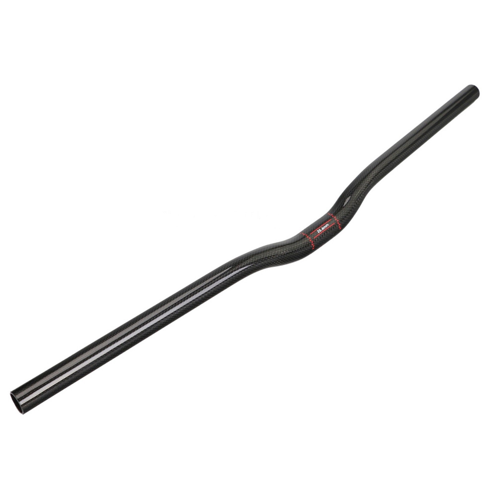 25.4 Carbon MTB Handlebar Riser Bar Mountain Bike Bicycle Handle Bar 3K Glossy
