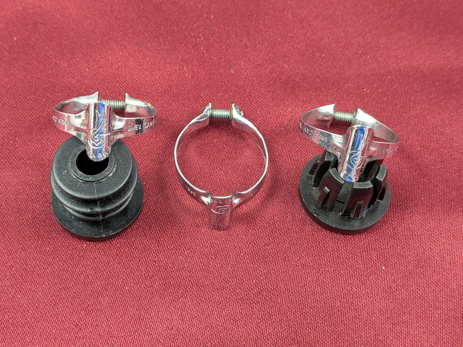Campagnolo VTG Cable Guide Clamp-On Chrome Set of Three 25.4mm NOS