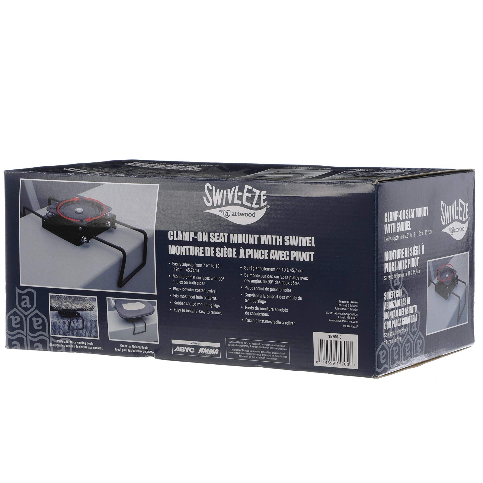 15700-3 Seat Mount,Adjusts from 7 ½ inches to 18 inches,Powder-Coated Steel-SALE