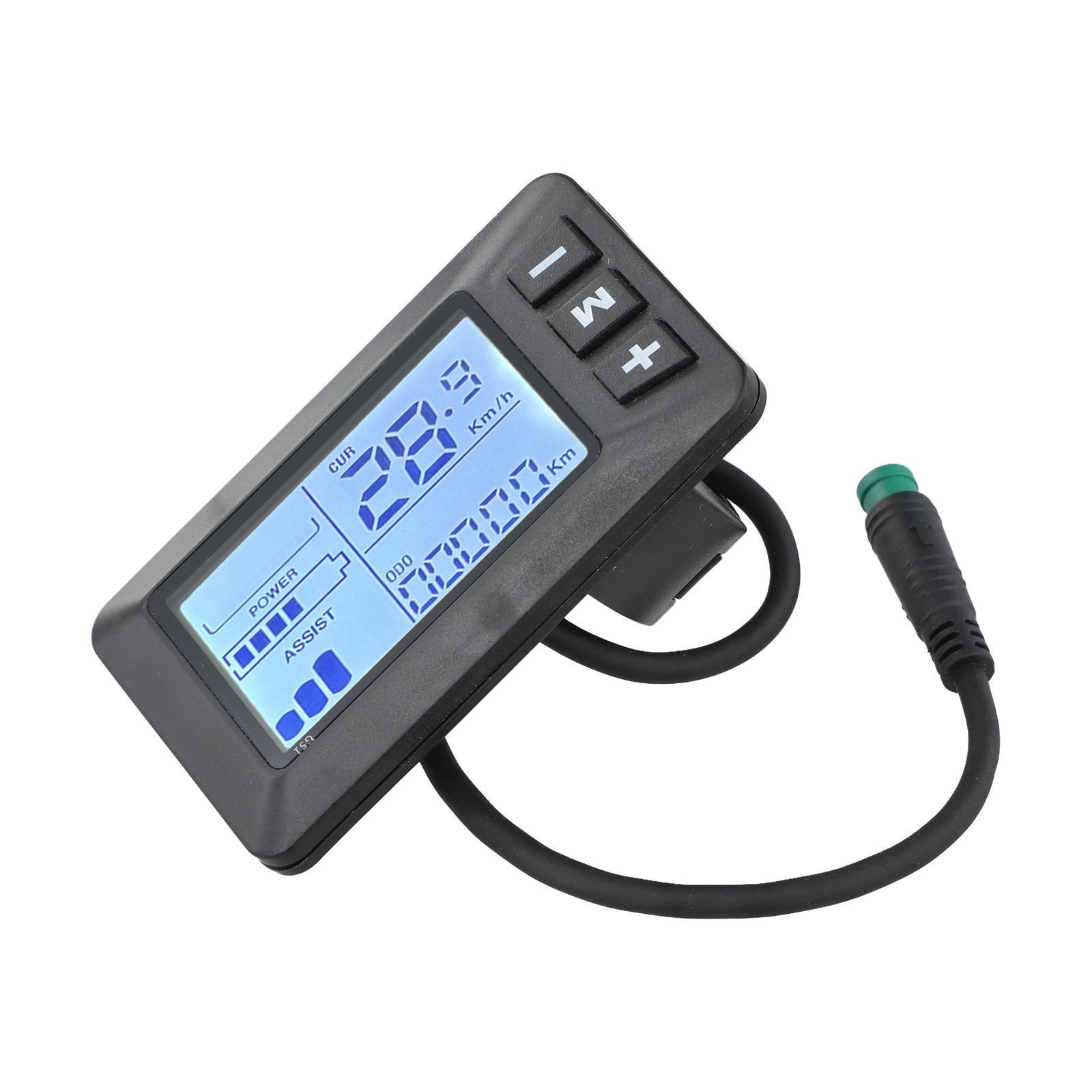 E Bike LCD Display DC 24V 36V 48V with Waterproof Cable and Clear Metrics New
