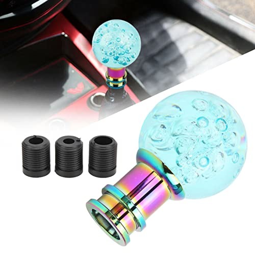 Gear Shift Knob, Universal Acrylic Transparent Bubble Shifter Head Light Blue