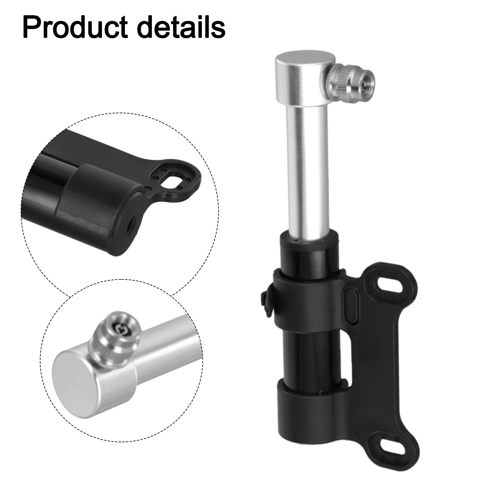 Compact Aluminum Bike Pump for Mountain Bike and Road Bike 120 PSI Easy Install