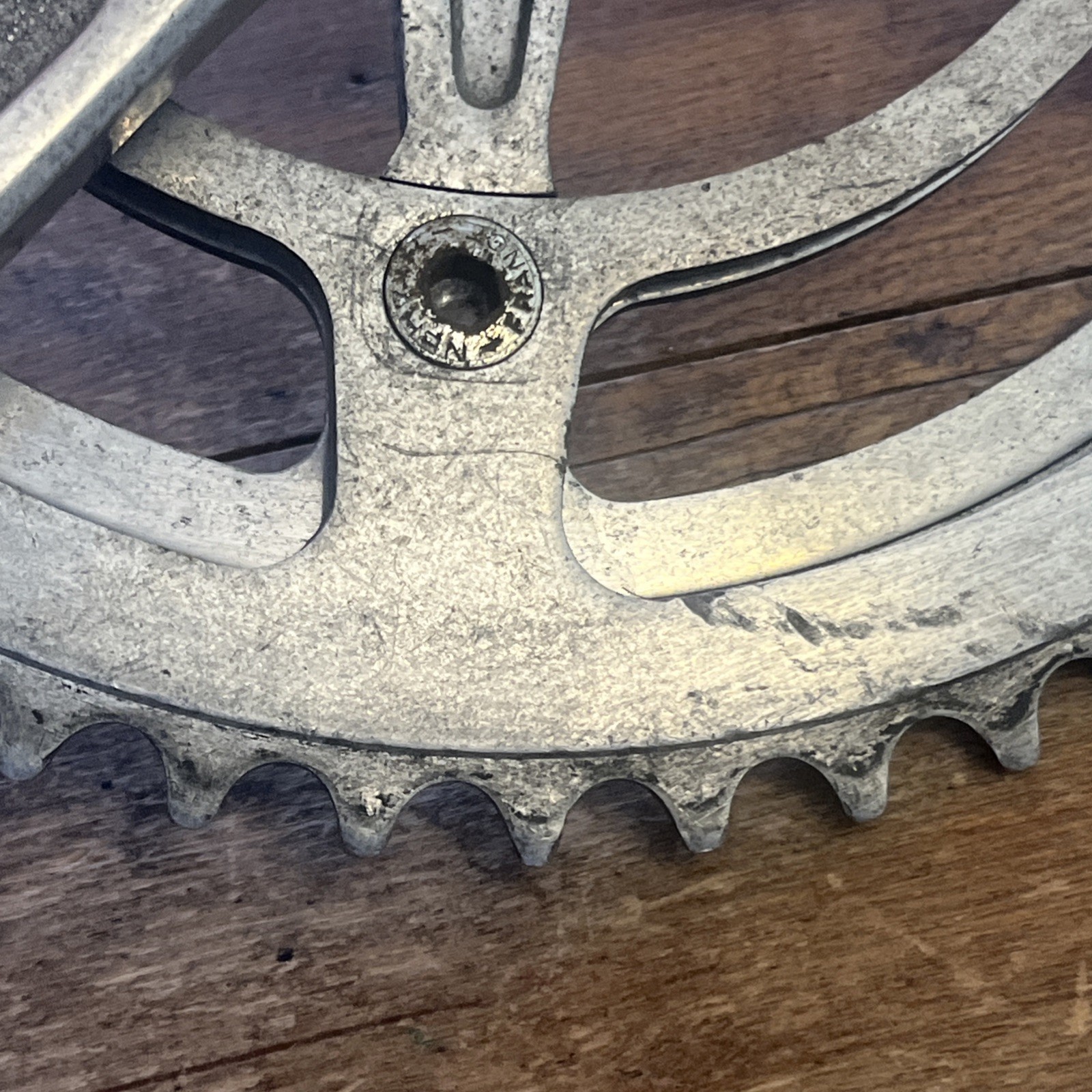 Vintage Nervar Star Drive Side Crank 52/46 T 128 BCD ~see Pics/condition~ France