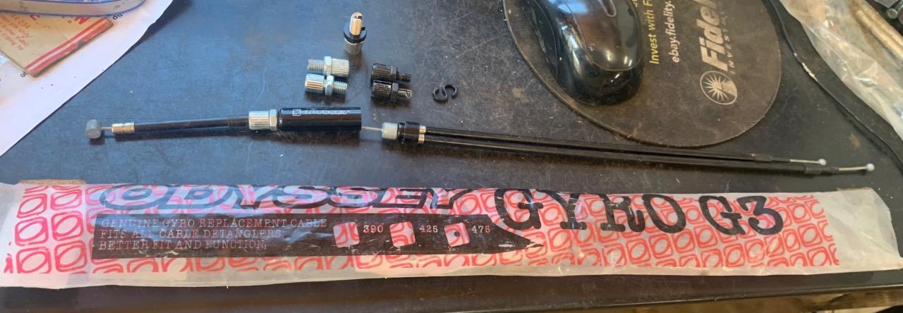 NOS Odyssey BMX Black Upper Gyro-G3 Rotor Brake Cable 475 Long Cable