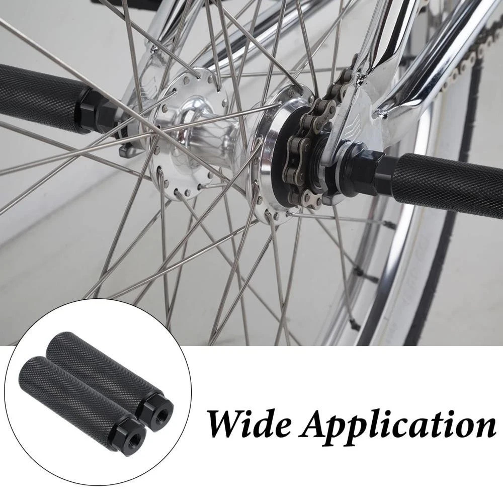 1Pair Bike Pegs Aluminum Alloy Lead Foot Bicycle Pegs MBX Pegs Fit 3/8 in Axles
