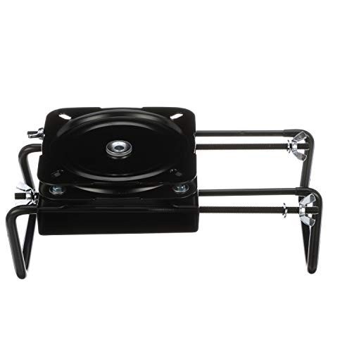 Clamp-On Swivel Seat Mount, Adjustable 7.5″ to 18″, Powder-Coated Steel, Black