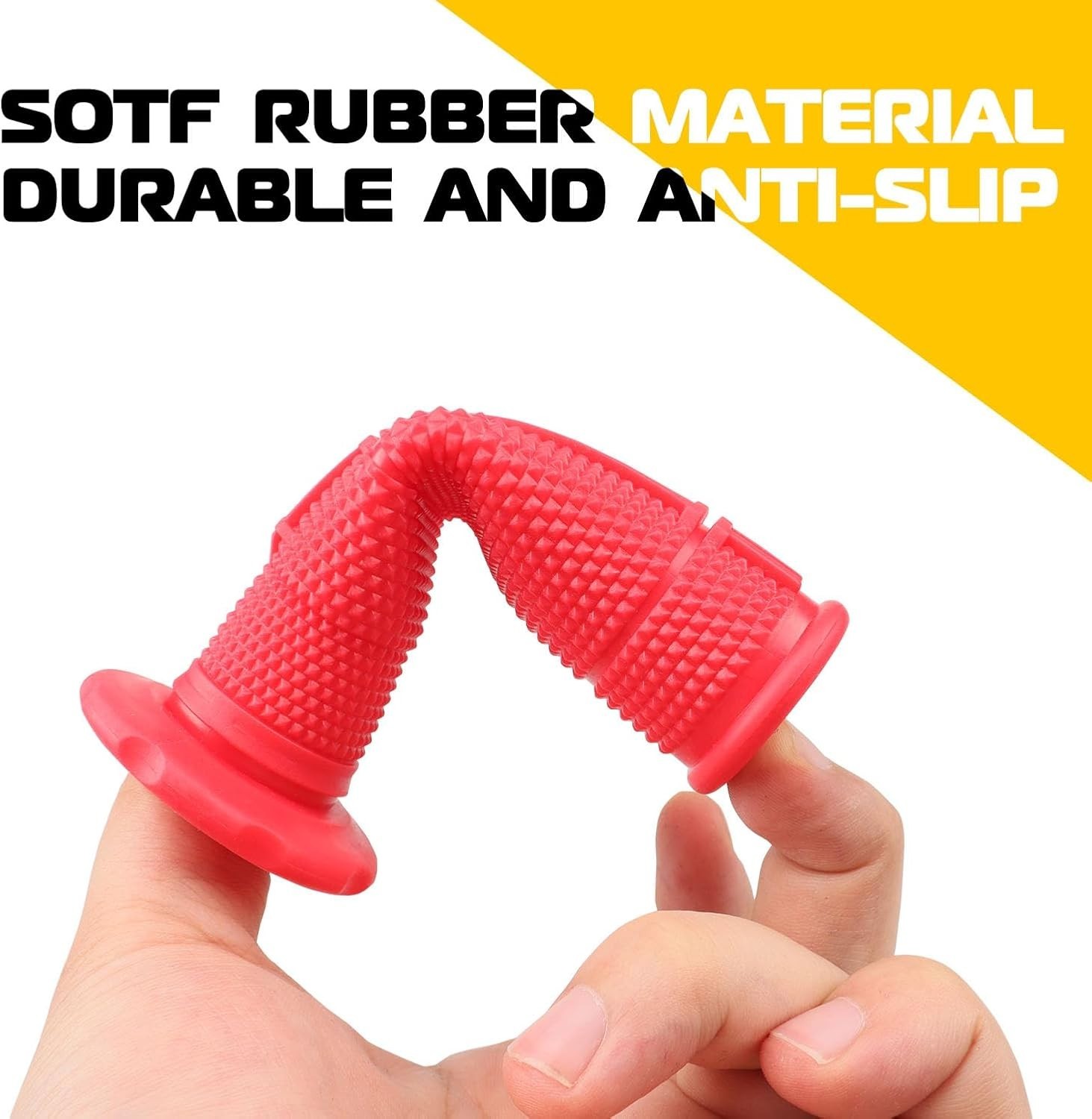 7/8» ATV Grips Upgrade Universal Handlebar Grips Soft Rubber Thumb Throttle …