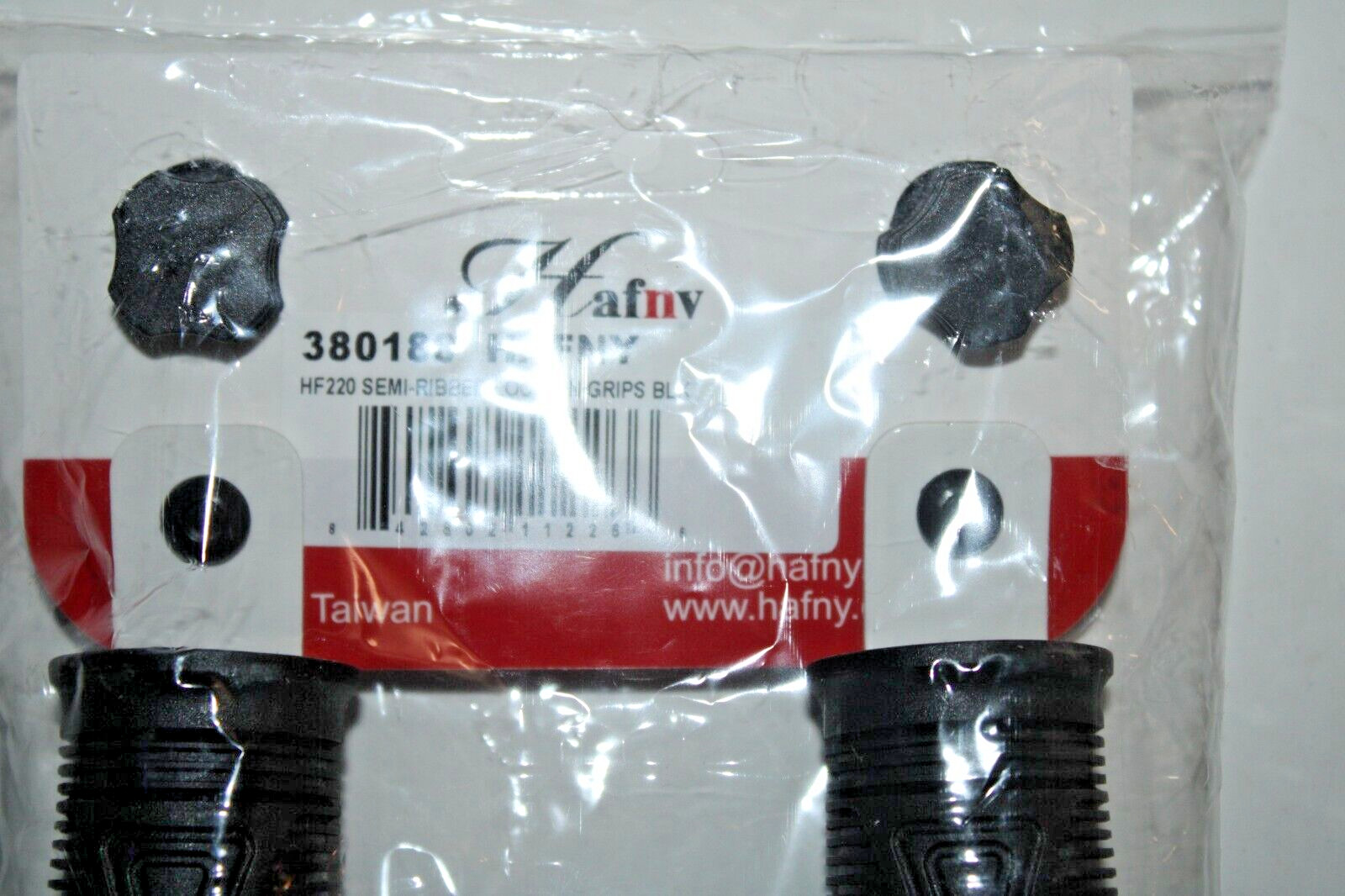 Hafny Ergonomic Lock-On Bike Handlebar Grip Set Black Ribbed HF220 Free Shipping