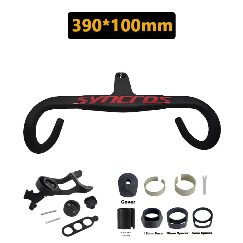 Road Bicycle Carbon Handlebar Integrated Drop Bar 28.6mm 31.8mmm 380-430mm