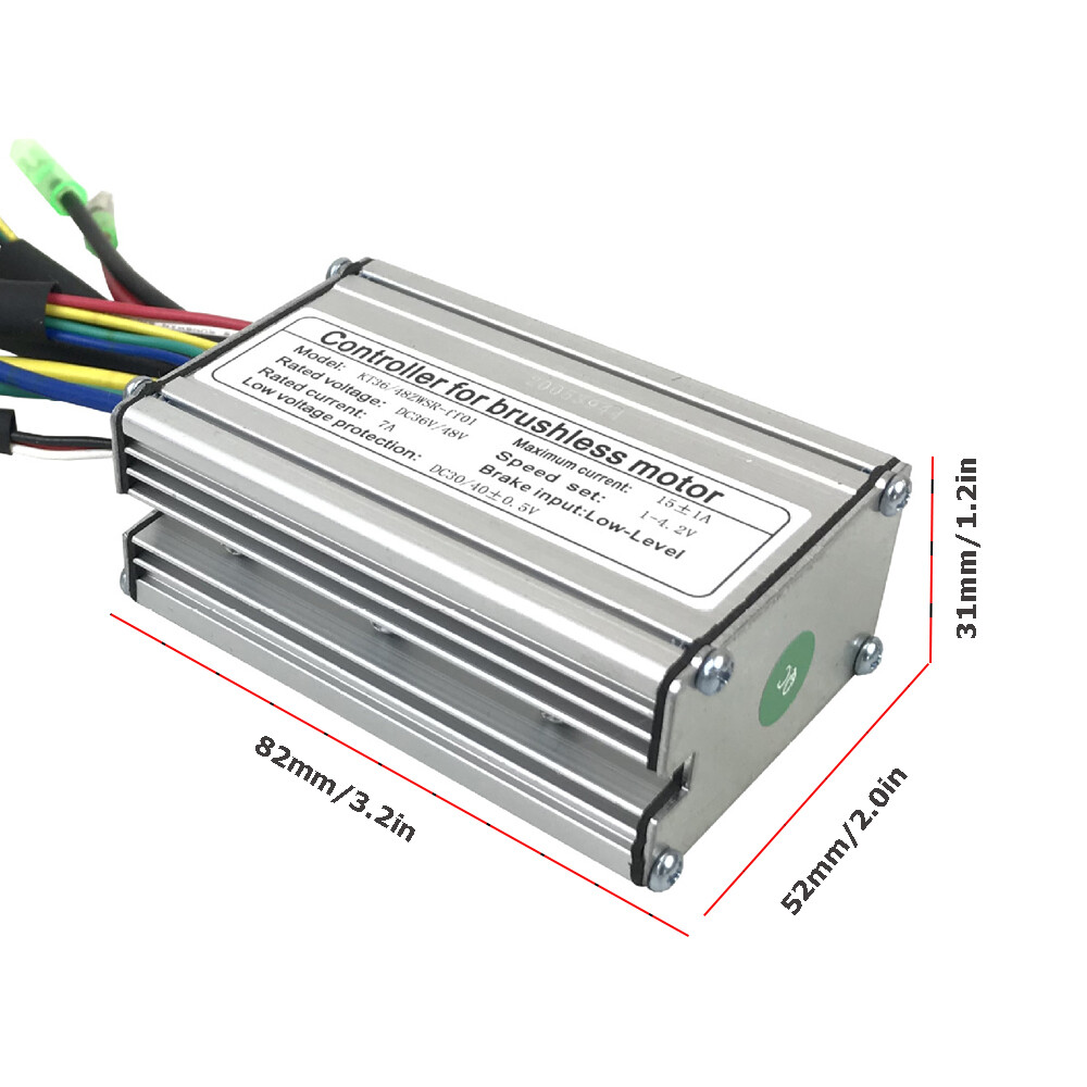 KT 48V 36V 15A Controller 250W 350W Brushless E-bike Electric Bicycle Squarewave
