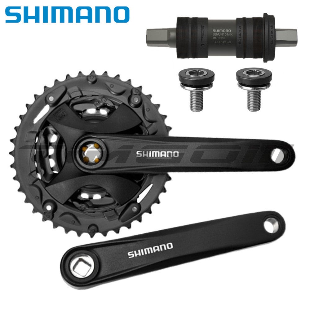 Shimano FC-MT101 3×9 Speed MTB Crankset Square Taper 40-30-22T / 44-32-22T 170mm