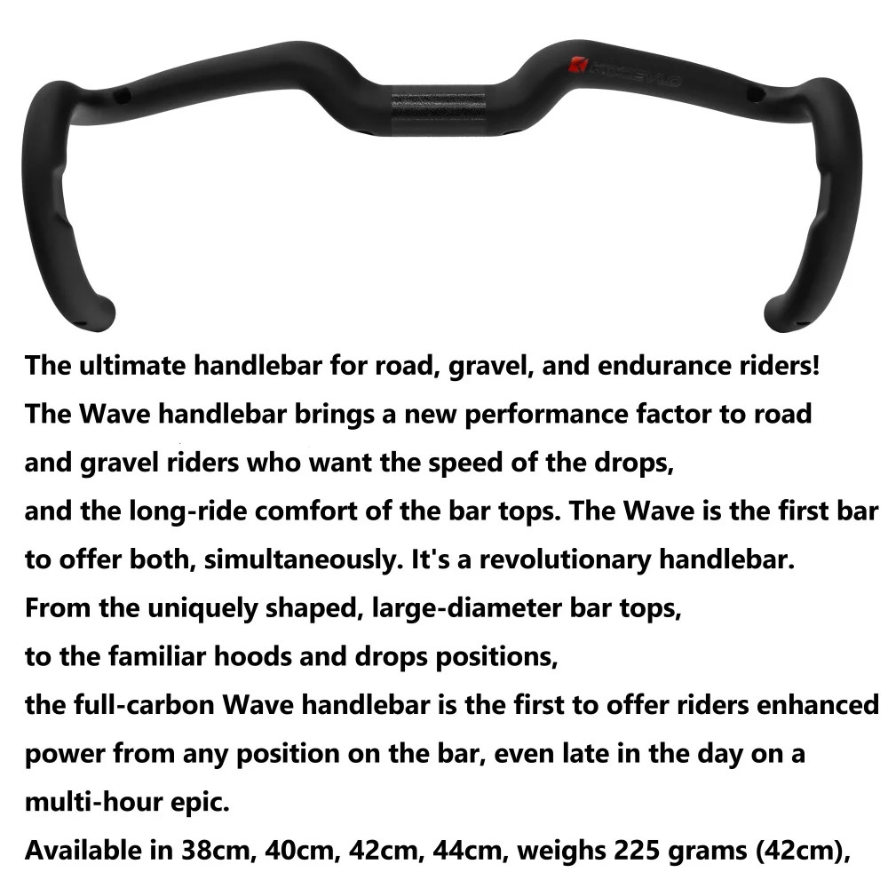 Carbon Fiber Gravel Bent Bar Racing Bicycle Handlebar 380/400/420/440mm Width