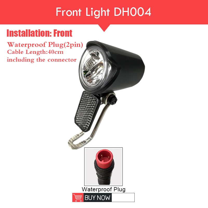 E-bike LED Headlight and E-Bike Rear Light 12V 24V 36V 48V 60V for Electric Bike