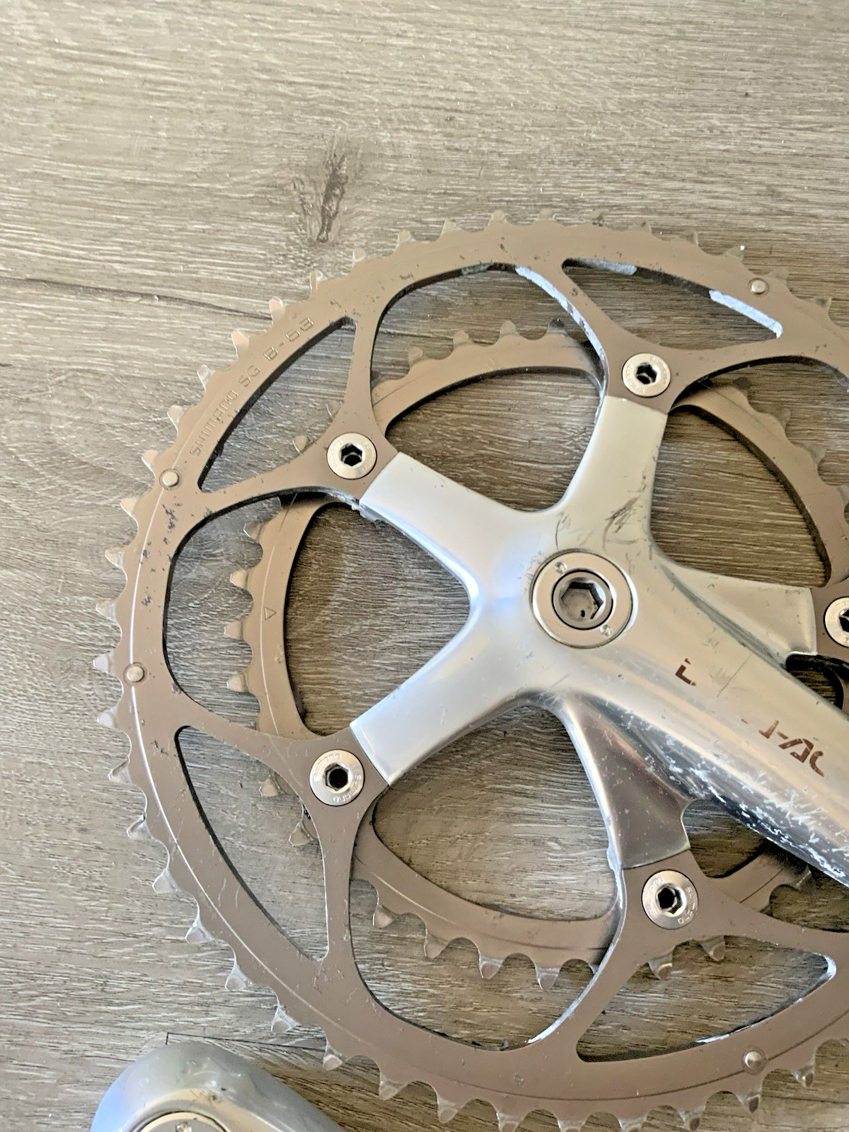 SHIMANO DURA ACE CRANKSET 7700 DOUBLE 172.5 MM ARMS 53-39 TOOTH OCTALINK