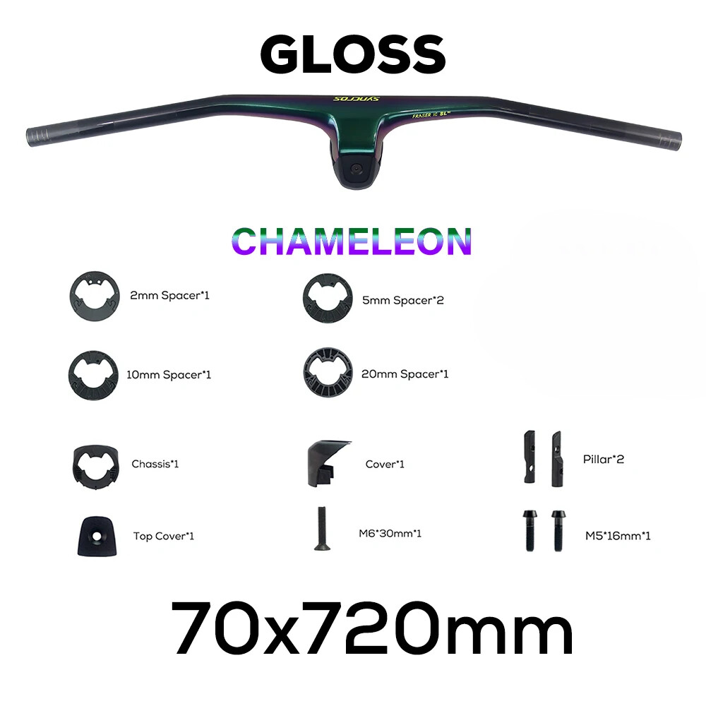 Carbon Mountain Bike Handlebars -20° with Stem FRASER IC SL WC 70-100mm*780mm