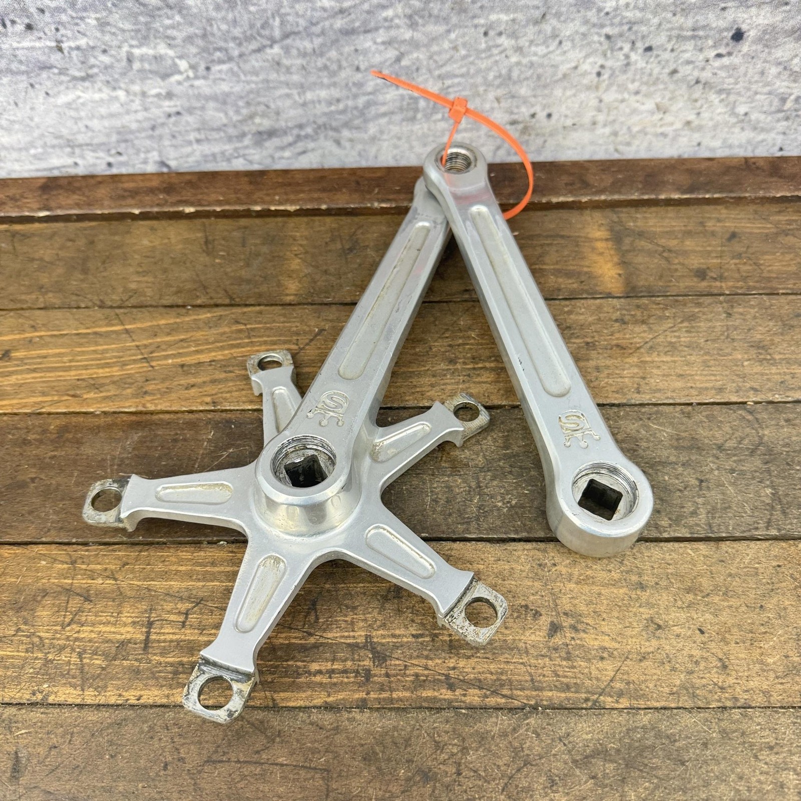Vintage Sugino Crown Crankset 171mm 144 BCD Old School BMX Arms 5-Arm Alloy