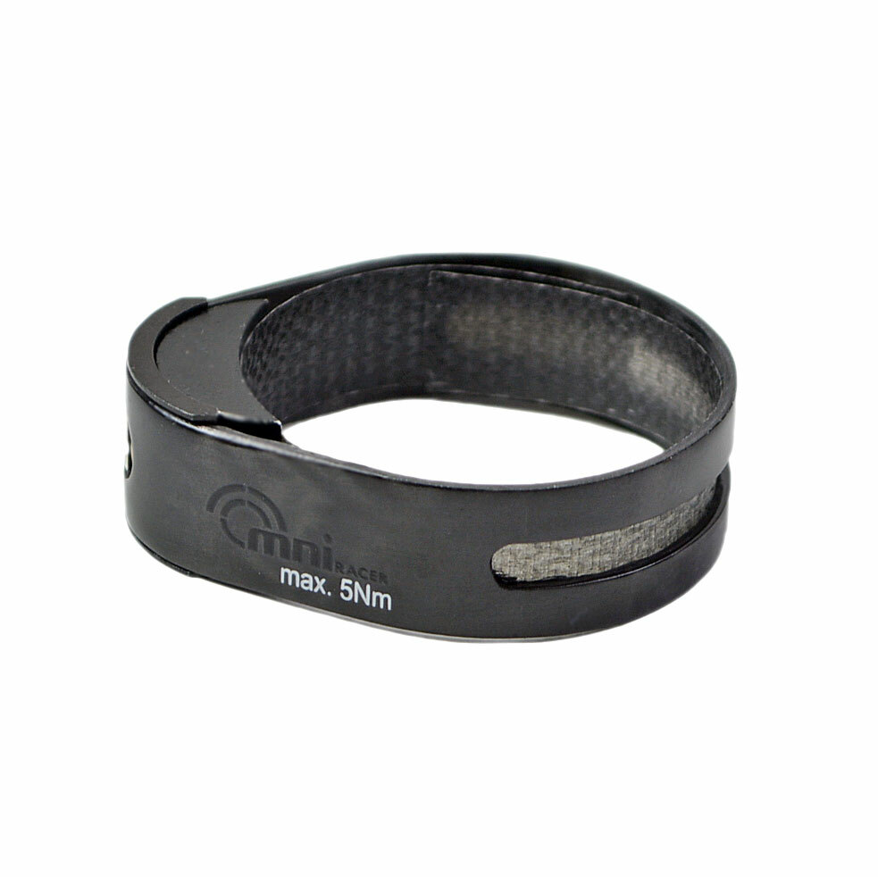 OMNI Racer WORLDS LIGHTEST CARBON Seatpost Clamp 31.8-32mm JUST 5.8 Grams! GLOSS