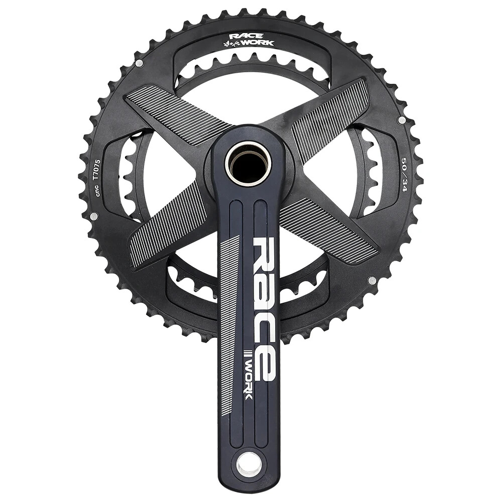 Road Bike Crankset Crank 170/172.5/175mm Double Chainwheel 50-34T/52-36T/53-39T