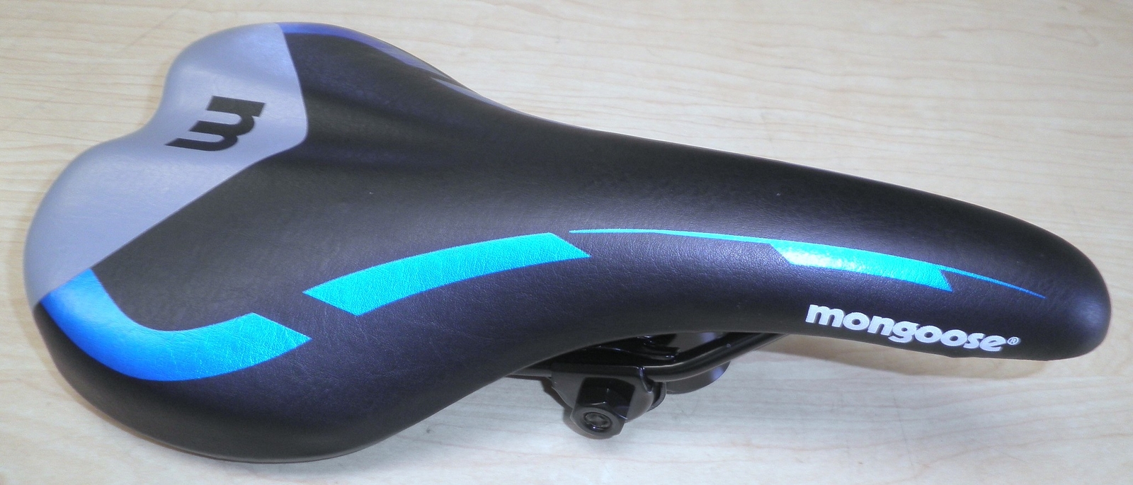 MONGOOSE BLACK/BLUE/GRAY BICYCLE SEAT/SADDLE BIKE PARTS 569