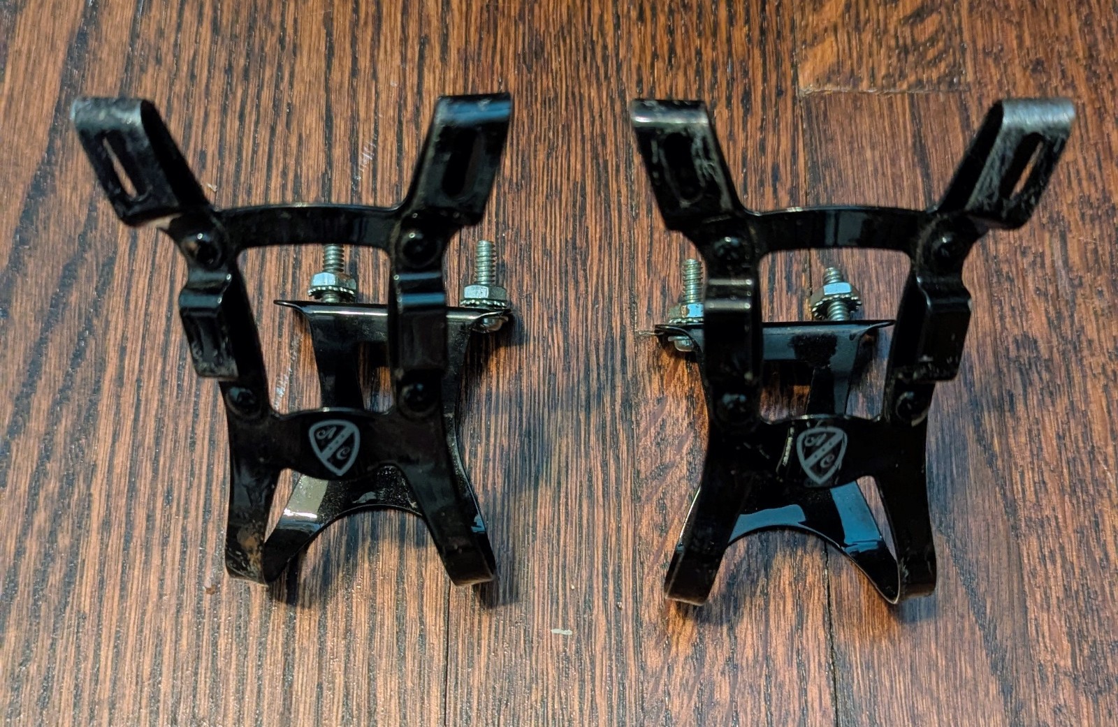 All City Black Double Strap Toe Clips