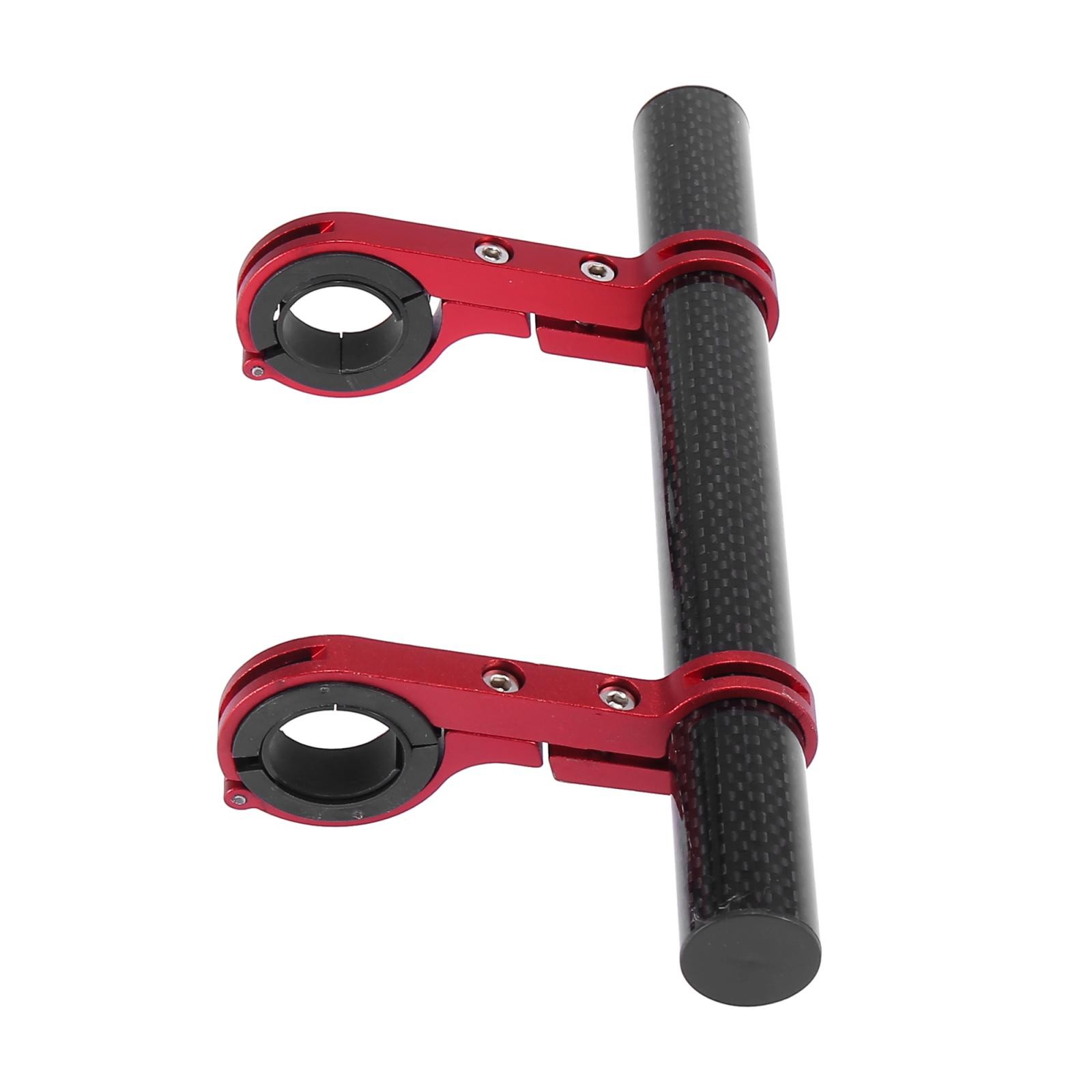 Bicycle Aluminum Alloy Handlebar Extension Bracket Carbon Fiber Pattern Red
