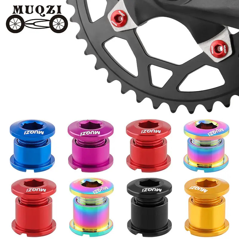 4/5PCS Chainring Bolts Single Double Chainring Screws Mountain Road MTB Bike Cra