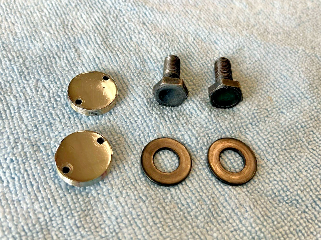 Vintage Shimano FC-M730 Deore XT Crank Bolts Dust Caps 2-Pin Silver 80s MTB Kit