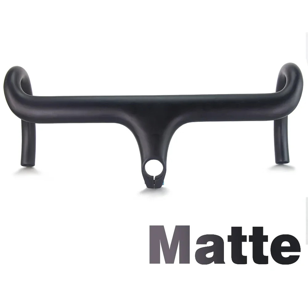 Full Carbon Integrated Handlebar with Spacers Road Gravel Bikes Drop Bar 28.6mm