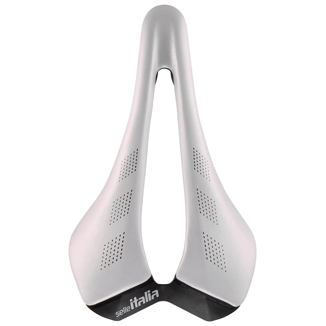Selle Italia SLR Advan Opal White Bicycle Saddle – Steel Rails, Lightweight