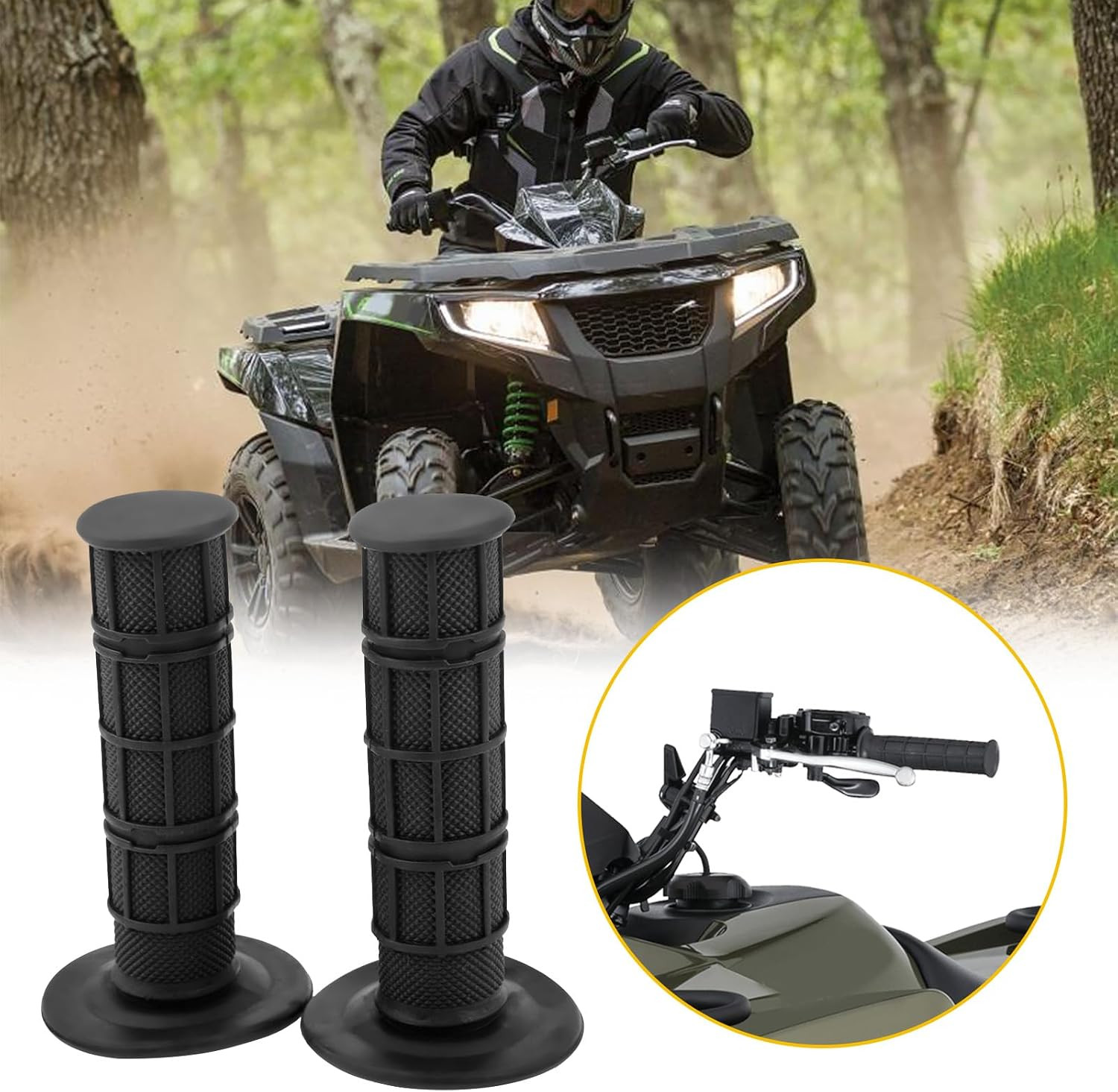 HIAORS ATV Handlebar Grips Compatible with Arctic Cat 250 Polaris Sportsman Reco