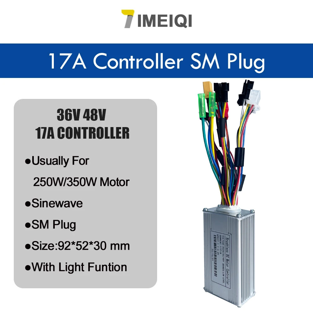 Three-Mode E-bike Sine Wave Controller 36V 48V 17/26/30/40A with LCD Display