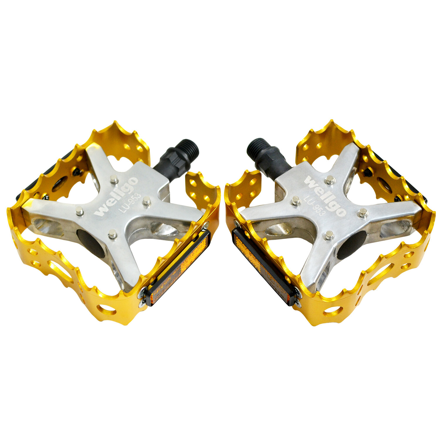 Wellgo Old school BMX MTB Bear Trap 9/16″ Bicycle Pedals , Gold