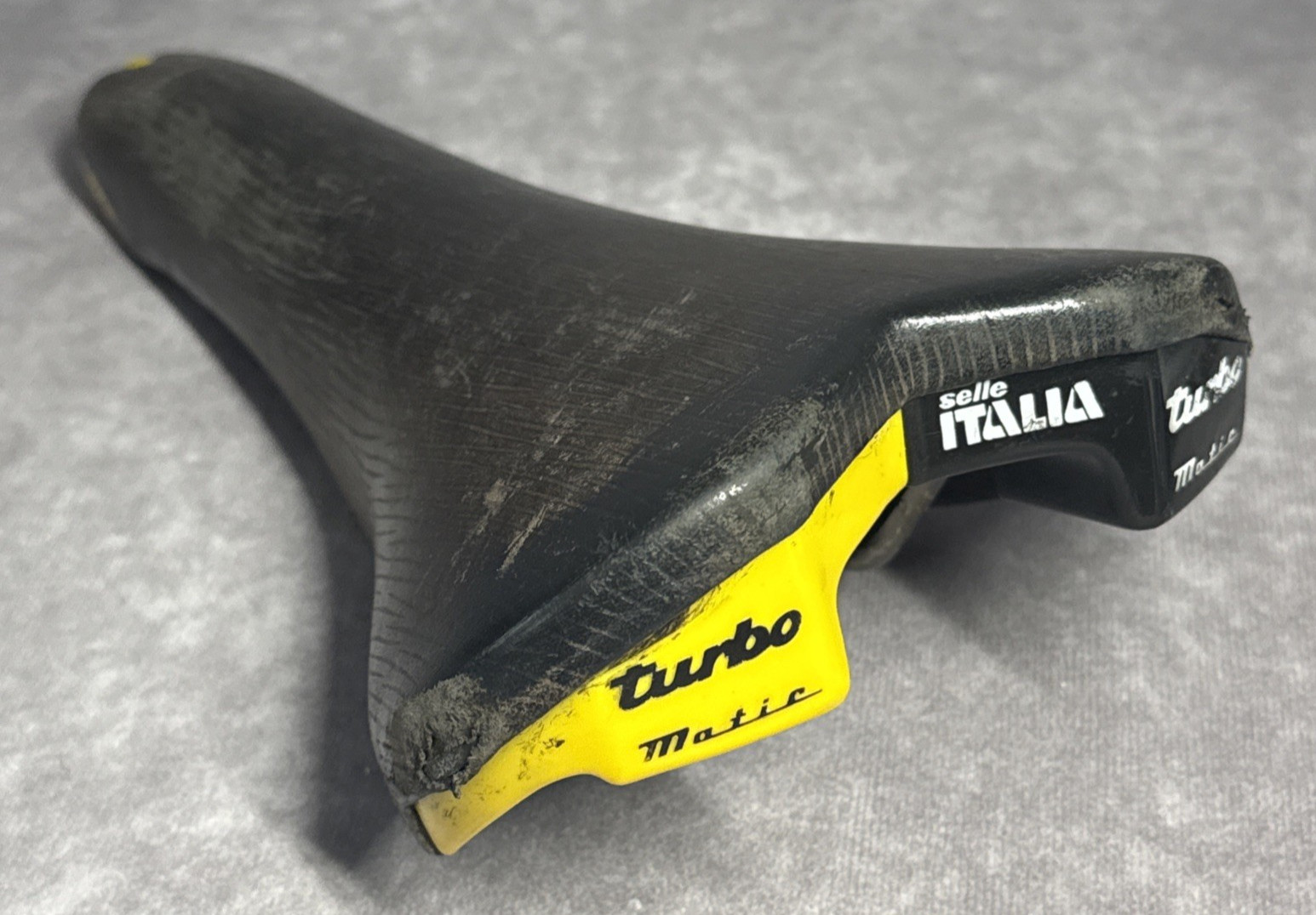 Vintage Selle Italia Turbo Matic Yellow Saddle Turbomatic 1990s Italy